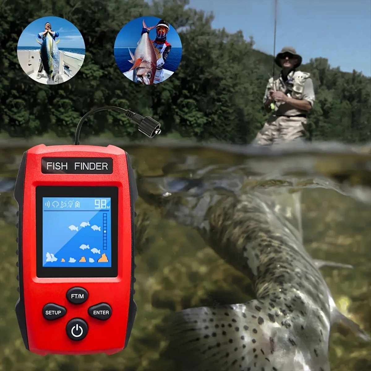 Trasduttore sonar cablato per - Fish Finder Transducer recensione e prezzo