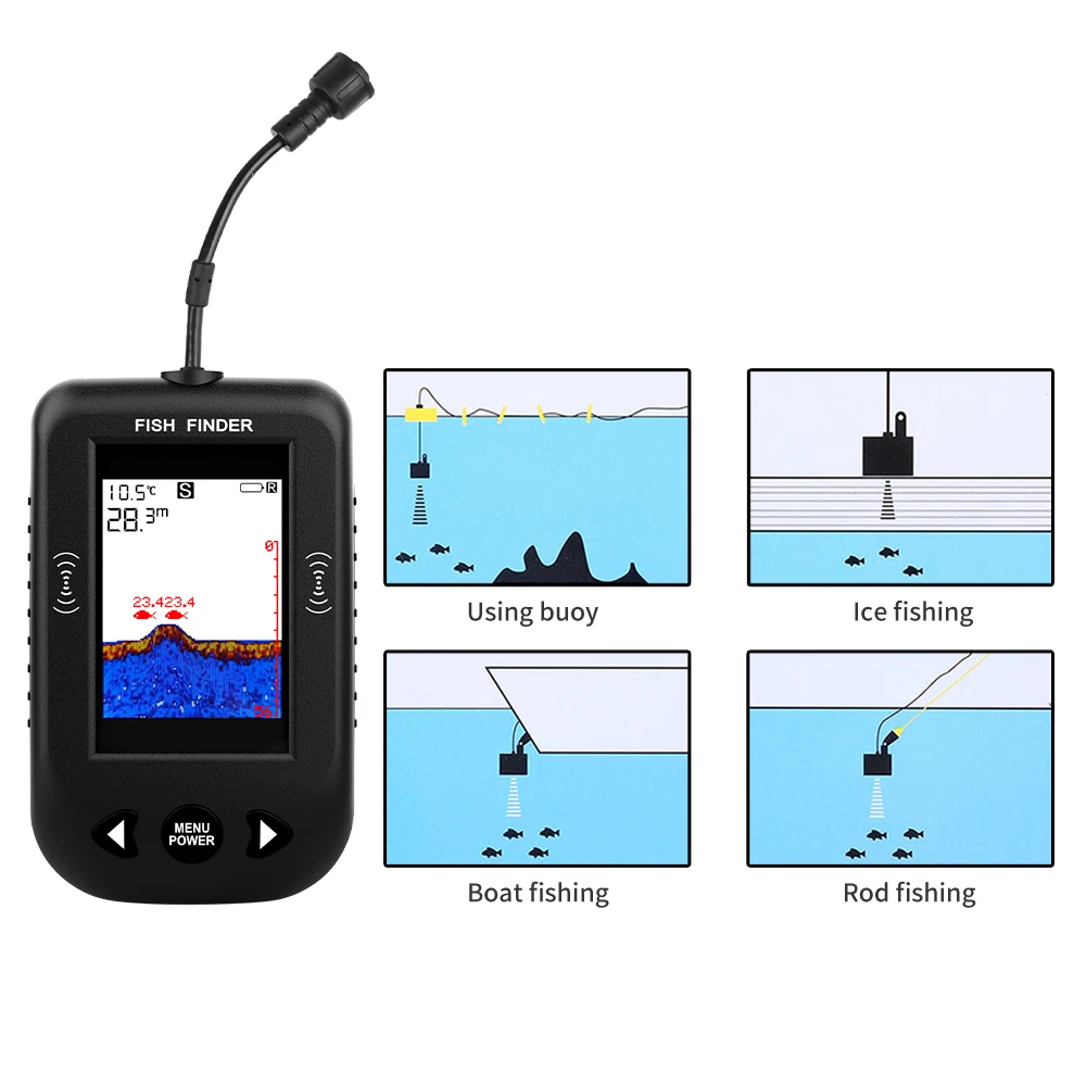Allarme 100M Sonar portatile E - Fish Finder Cable recensione e prezzo